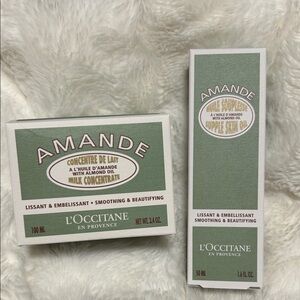 Unopened almond body lotion and oil